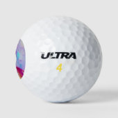 Rot, lila, grün golfball (Logo)