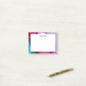 Rot, lila, grün post-it klebezettel (Auf Schreibtisch)