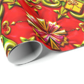 ~ Rot, Lila, Grün und Gold ~ Geschenkpapier (Rolleneckpunkt)