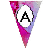 Rot, lila, grün wimpelkette (Dritte Fahne)