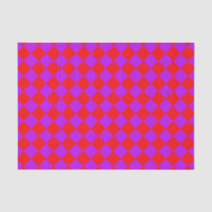 Rot-lila Karo-Diamant-Muster Seidenpapier
