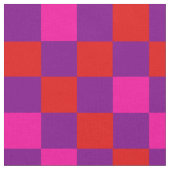 Rot Lila Rosa Kariertes Musterdesign Stoff (Nahaufnahme)