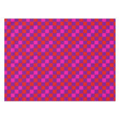 Rot lila rosa kariertes Musterdesign Tischdecke (Vorderseite (Horizontal))