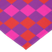 Rot lila rosa kariertes Musterdesign Tischdecke (Schrägansicht)