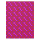 Rot lila rosa kariertes Musterdesign Tischdecke (Vorderseite)