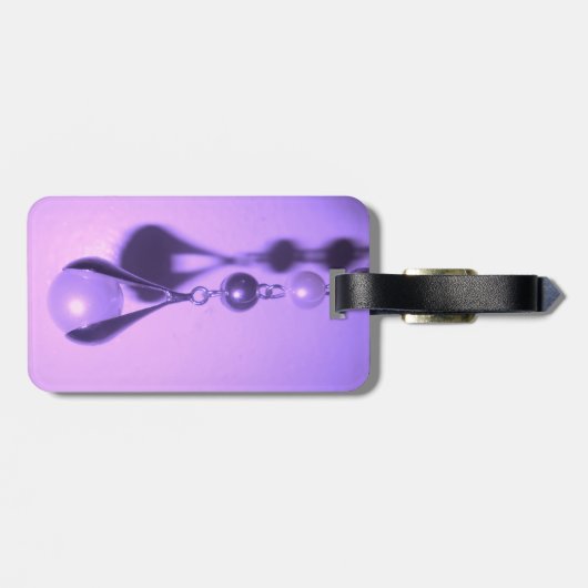 Rot/Lila Träne Gepäckanhänger (Rückseite horizontal)