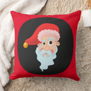 Rot lustig CHRISTMAS SANTA werfen Kissen