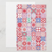 Rot-marokkanische Fliese Briefpapier (Vorne/Hinten)