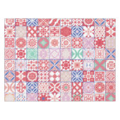 Rot-marokkanische Fliese Tischdecke (Vorderseite (Horizontal))