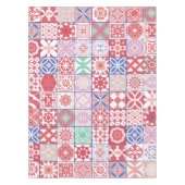 Rot-marokkanische Fliese Tischdecke (Vorderseite)