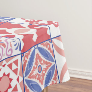 Rot-marokkanische Fliese Tischdecke