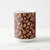 Rot Marone Gold Glitter Herbstblätter Muster Kaffeetasse (Mittel)