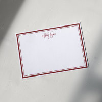 Rot Minimalistisch Einfache Monogramm Zwei Bänder