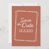 Rot Minimalistisch Save the Date handschriftlich Einladung (Vorderseite)
