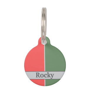 Rot-minimalistisches Design mit Grün Haustiermarke