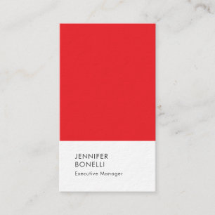 Rot minimalistisches modern luxuriös trendy weiß visitenkarte