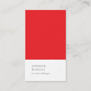 Rot minimalistisches modernes dickes Luxus-Trend Visitenkarte
