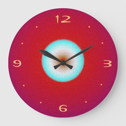 Rot mit Aqua Center>Kitchenuhr Große Wanduhr (Vorderseite)