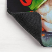 Rot-mit Augen Baum-Frosch-Mausunterlage Mousepad (Ecke)