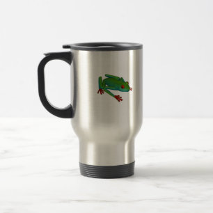 Rot-mit Augen Baum-Frosch-Reise-Tasse Reisebecher