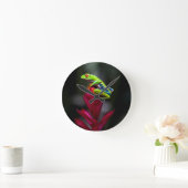 Rot-mit Augen Baum-Frosch Runde Wanduhr (Zuhause)