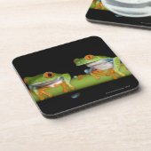 Rot-mit Augen Baum-Frösche (Agalychnis callidryas) Getränkeuntersetzer (Linke Seite)