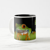 Rot-mit Augen Baum-Frösche (Agalychnis callidryas) Zweifarbige Tasse (Vorderseite Links)