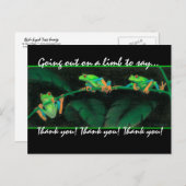 Rot-Mit Augen Baum-Frösche danken Ihnen! Postkarte (Vorne/Hinten)