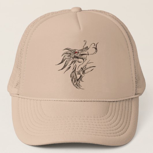 Rot-Mit Augen Drache Truckerkappe (Vorderseite)