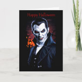 Rot-Mit Augen Dracula Halloween Card Karte (Vorderseite)