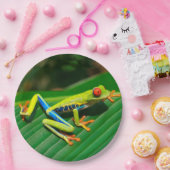 Rot-mit Augen Frosch Baum des tropischen Pappteller (Party)