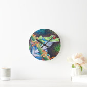 Rot-mit Augen Frosch-Uhr Runde Wanduhr (Zuhause)