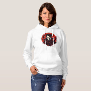 Rot-Mit Augen Horror Hoodie
