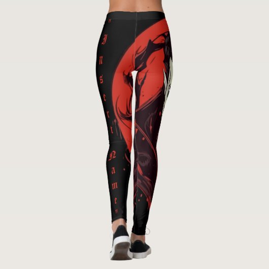 Rot-Mit Augen Horror Leggings (Rückseite)