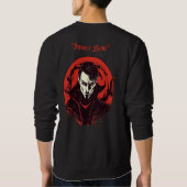 Rot-Mit Augen Horror Sweatshirt (Rückseite)