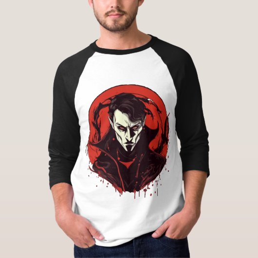 Rot-Mit Augen Horror T-Shirt (Vorderseite)
