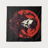 Rot-Mit Augen Horror Wandteppich (Vorderseite (Horizontal))