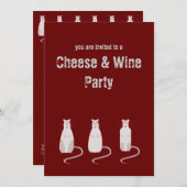 Rot-Mit Augen Rats Party Einladung (Vorne/Hinten)