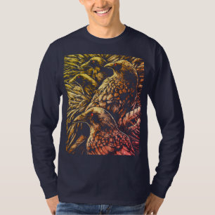 Rot-Mit Augen Ravens - Mysteriöse Gotische Wildtie T-Shirt