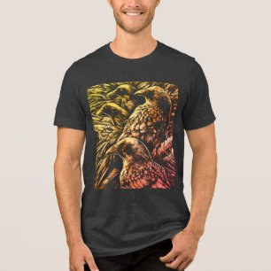 Rot-Mit Augen Ravens - Mysteriöse Gotische Wildtie Tri-Blend Shirt