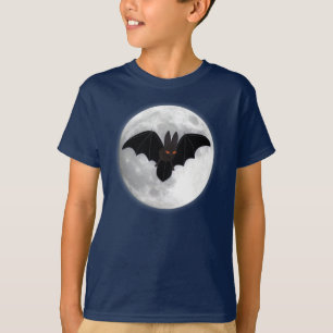 Rot-Mit Augen Schläger und Mond T-Shirt