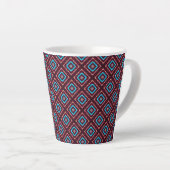 Rot mit blauem Diamant Milchtasse (Rechte Ecke)