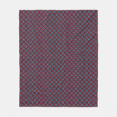 Rot mit blauen Diamanten Fleecedecke (Vorderseite)