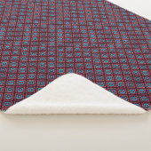 Rot mit blauen Diamanten Sherpadecke (3/4)