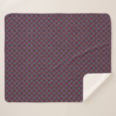 Rot mit blauen Diamanten Sherpadecke (Vorderseite (Horizontal))