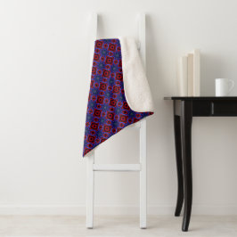Rot mit blauen Sternen Sherpadecke
