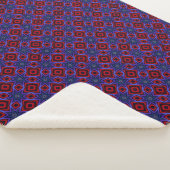 Rot mit blauen Sternen Sherpadecke (3/4)