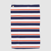 Rot mit blauen Streifen Golfhandtuch (Vorderseite)