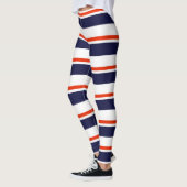 Rot mit blauen Streifen Leggings (Links)