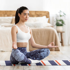 Rot mit blauen Streifen Yogamatte